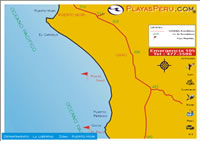 Mapa Map Playas Beach de la Libertad Trujillo - Puerto Mori