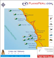 Mapa Map Playas Beach de Lima norte - Chancayacon