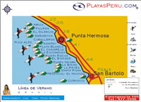 Mapa Map Playas Beach de Lima Sur  - Punta Hermoza