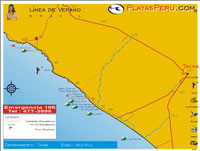 Mapa Map Playas Beach de tacna  - Vila vila